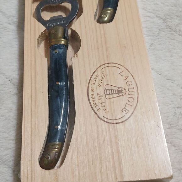 Laguiole Jean Dubost Cork Screw and Bottle Opener Set Made in France - Picture 6 of 7